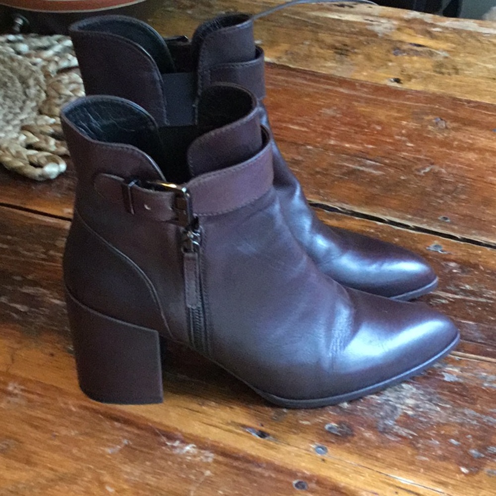 Stuart Weitzman Brown Pointed Toe Boots - image 2